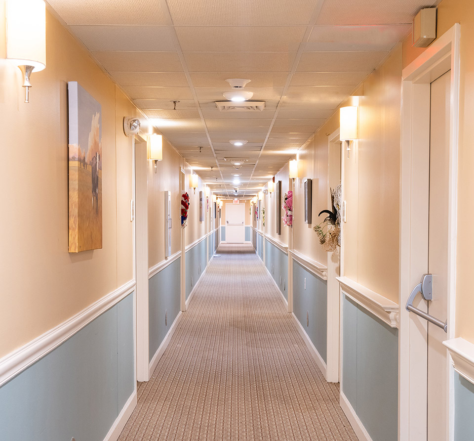 hallway at Seton Manor